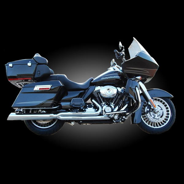 D&D 502N-32 Fat Cat 2-into-1 Chrome for 1995-2008 Harley Touring