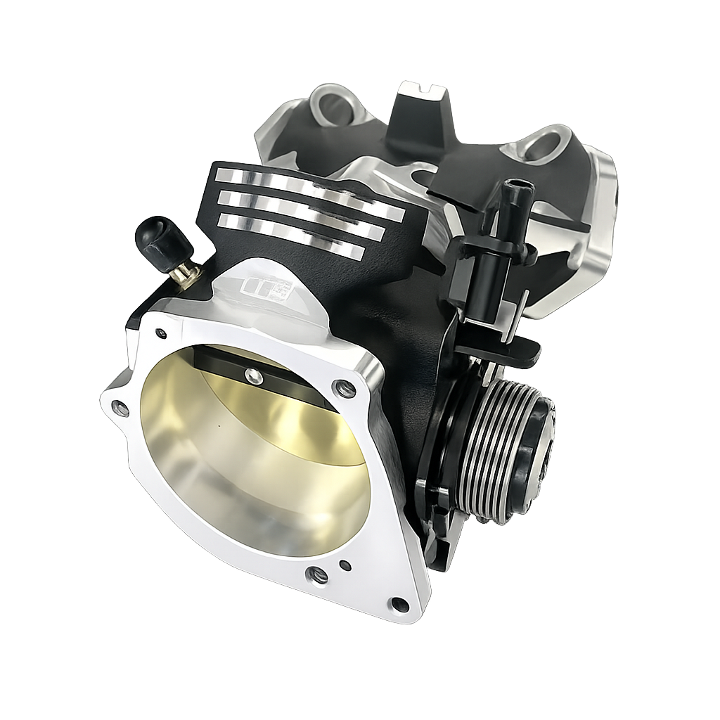 Horsepower Inc. 55mm cable-drive throttle body for Delphi EFI Harley-Davidson motorcycle.