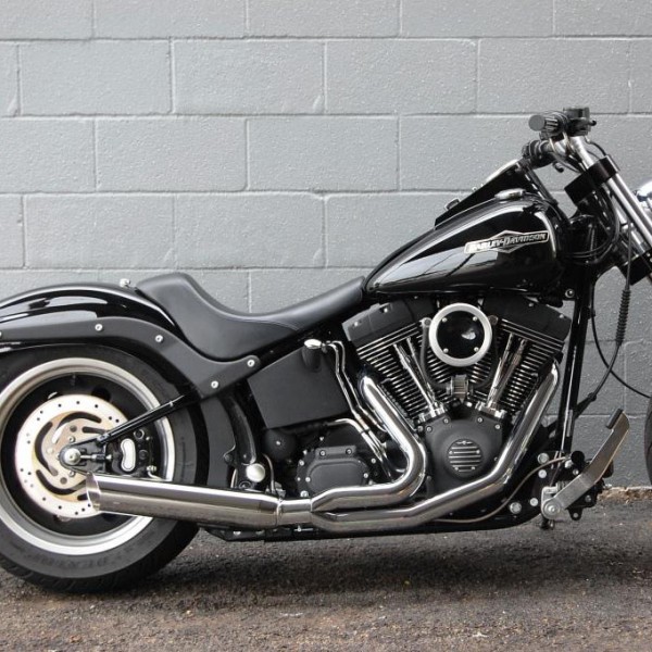 D&D 577Z-32 Chrome Low Cat Exhaust | Harley Softail 1984-2017