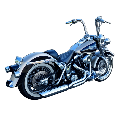 D&D Fat Cat 2-into-1 chrome exhaust system for 1984–2017 Harley-Davidson® Softail models