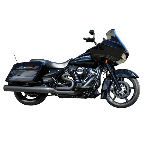 D&D 625Z-32T Mega Cat Chrome 2-into-1 exhaust for 2009-2016 Harley FLH/FLT Touring with S&S T143 motor