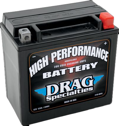 Drag Specialties high performance AGM motorcycle battery for 2004 & newer Harley Sportster models