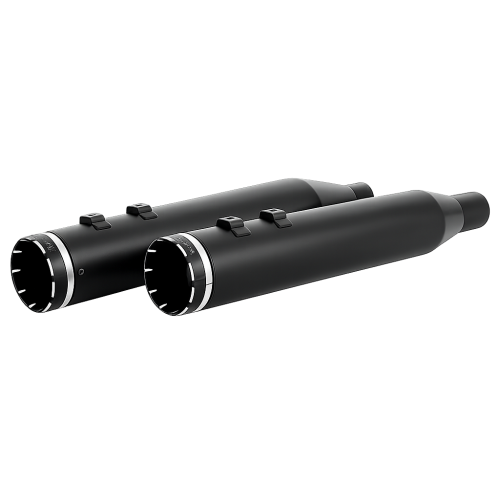 ALT TEXT Khrome Werks 4.5 inch HP Plus black slip on mufflers for Harley-Davidson Touring motorc