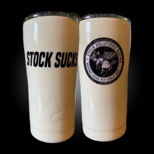 Cycle Solutions Inc. STOCK SUCKS! Insulated Mug - White