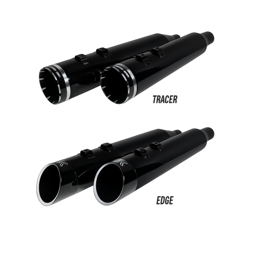 Khrome Werks 4.5 inch HP-Plus gloss black Obsidian slip-on mufflers for M8 Touring models
