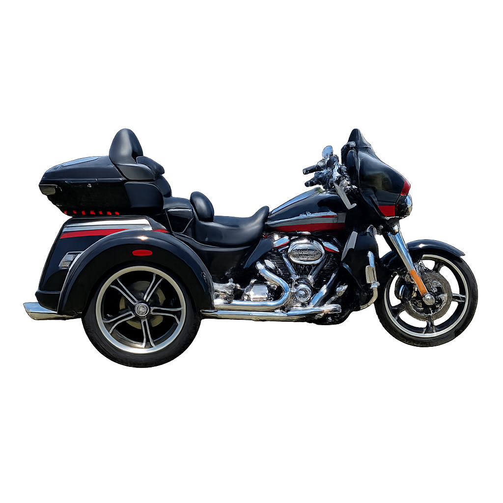 Chrome D&D 650Z 2-into-1 billet cat exhaust for 2017-up M8 Touring trike models