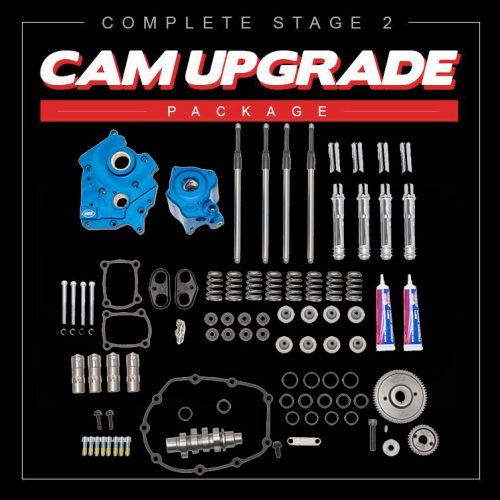 S&S Cycle Gear Drive 550G Cam Chest Kit with Chrome Pushrod Tubes for Oil Cooled 2017-up M8 Models
