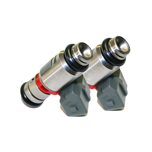 Feuling 9945 pair of 5.3 g/s high-flow fuel injectors for Harley-Davidson motorcycles on transparent background