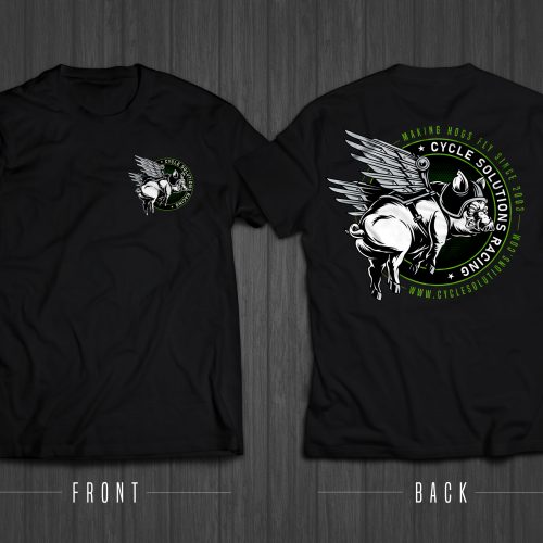 Cycle Solutions Inc. Making Hogs Fly T-Shirt - Black