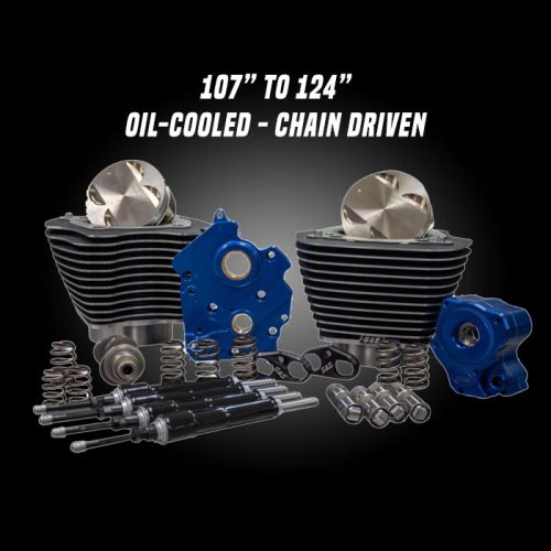 S&S 310-1056 124" Chain Drive Power Pack for 107" Oil-Cooled M8 Models