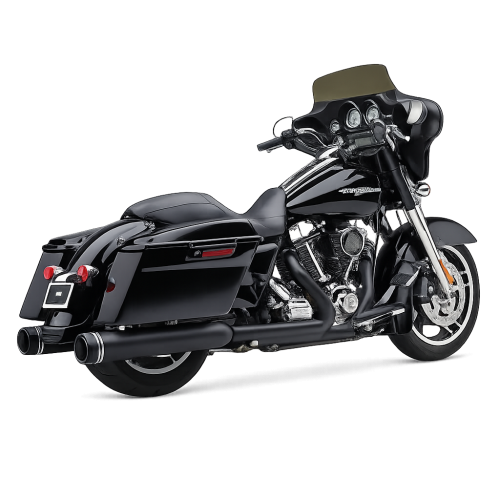 cobra neighbor haters 4.5 inch mufflers on Harley Touring motorcycle