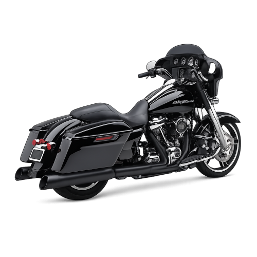 Cobra 6289RB slip on mufflers installed on Harley Touring motorcycle