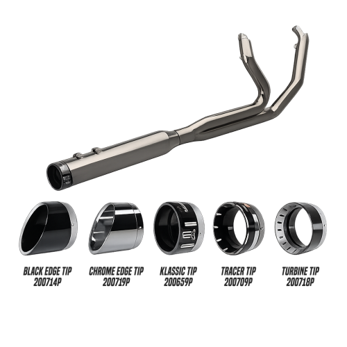 Khrome Werks 201775 Outlaw 2-Into-1 Eclipse Exhaust for 2017-Newer M8 Touring Models