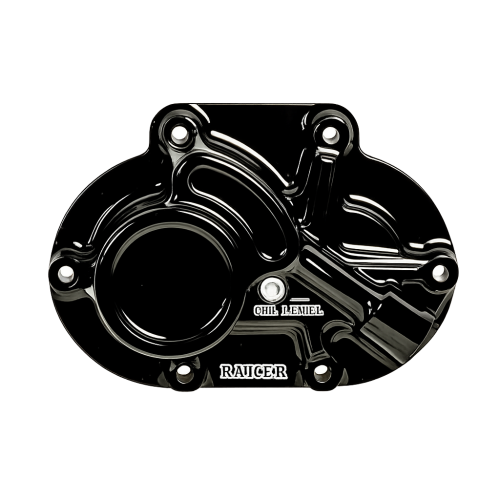 Baker cable-type side cover CNC-machined billet aluminum Harley-Davidson transmission
