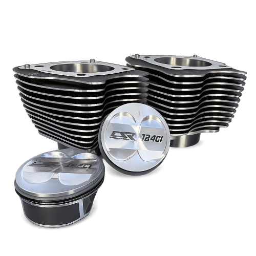CSR 124″ High Compression Big Bore Kit cylinders and pistons for Harley M8 models