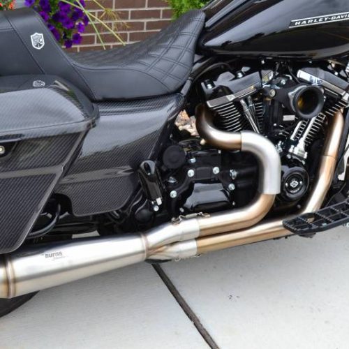 “Burns Stainless NhB 2-into-1 stainless steel performance exhaust system for Harley M8 Touring”