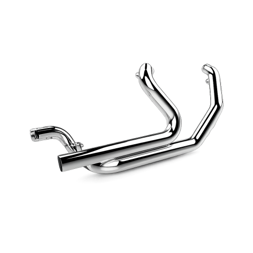 Khrome Werks 200420 Aggressor chrome exhaust headers for 2017-2023 Harley M8 Touring motorcycles on transparent background