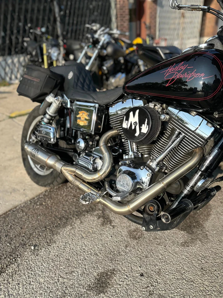 Bernings Performance Shorty Stainless 2-into-1 Exhaust for 1991-2005 Dyna Models